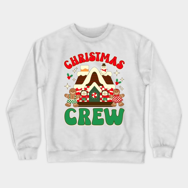 Christmas Crew Gingerbread In Candy House Crewneck Sweatshirt by antrazdixonlda